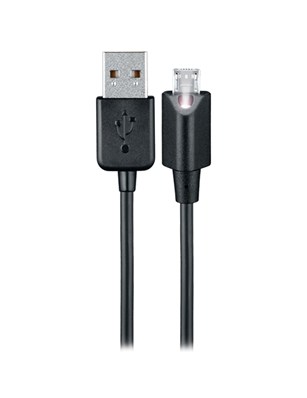 Micro Usb Cable With Led Connector Light 6 FT-Black