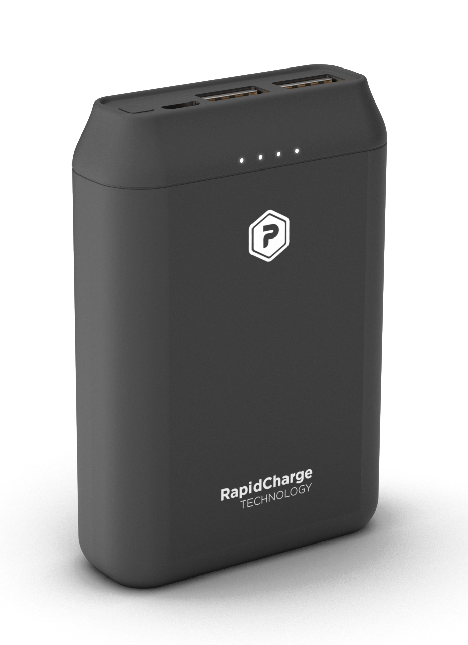PowerPeak 10000mAh Portable charger {2 USB Charging Ports} - Black
