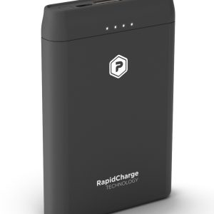 Dual black portable charger with fast charging USB inputs