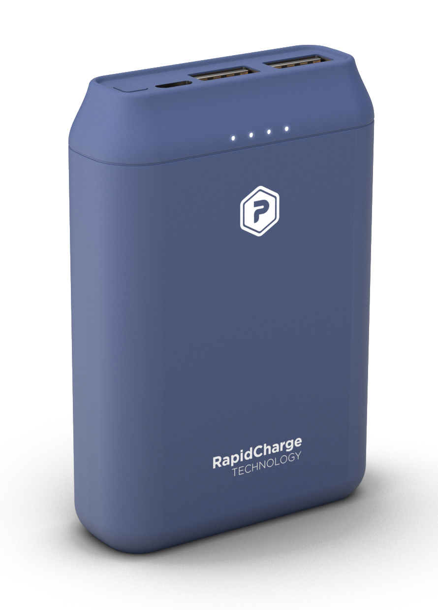PowerPeak 10000mAh Portable charger {2 USB Charging Ports} - Blue