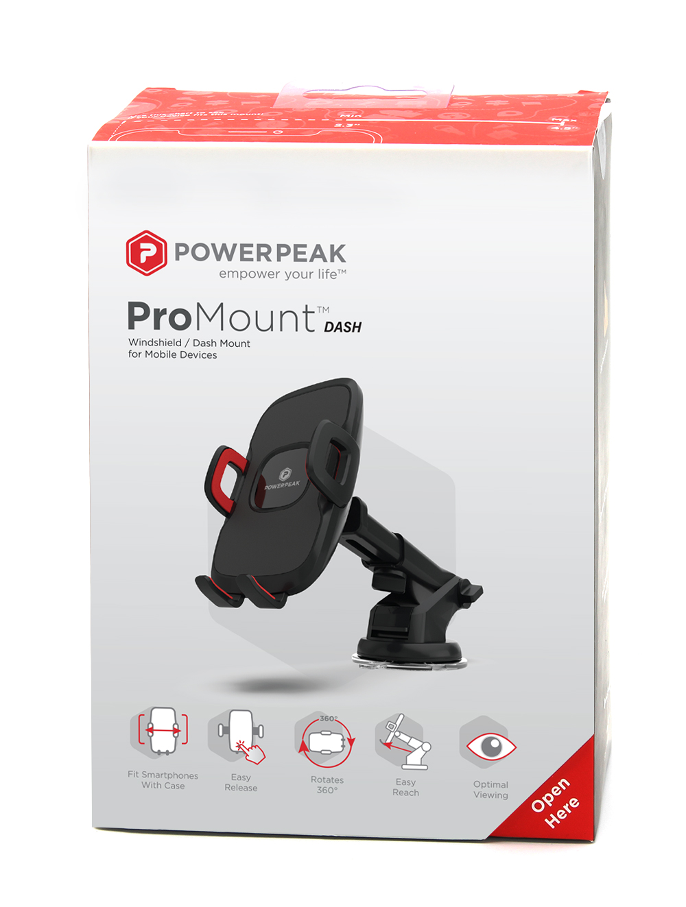 PowerPeak - ProMount 2.0 Car Dash for Windshield / Dash Mount & Vent Mount