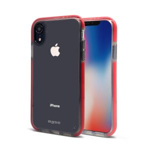 Clear slim case protector with red edges for iPhone XR cell phones
