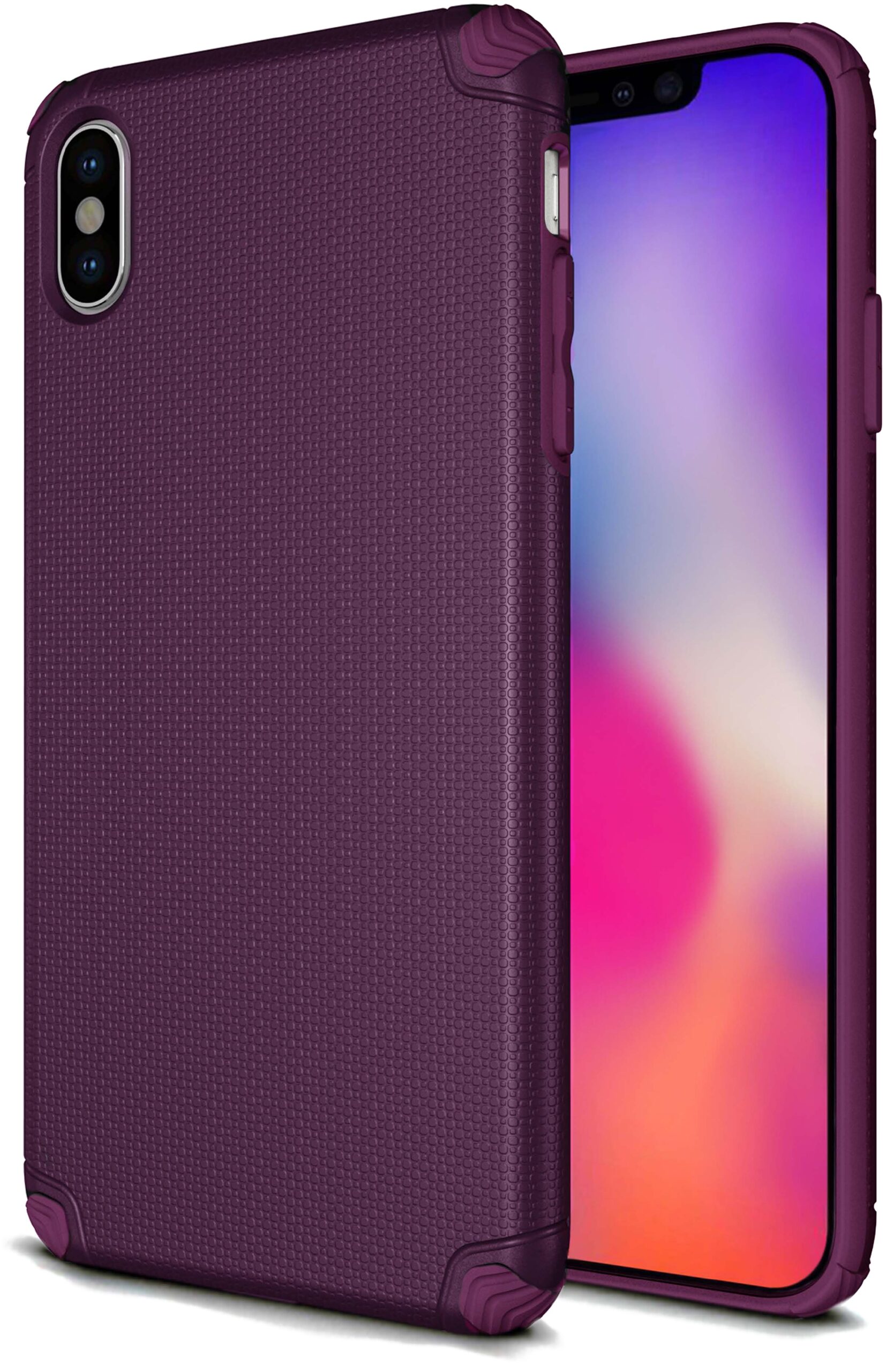 Base ProTech - Rugged Armor Protective Case for iPhone X Max - Purple