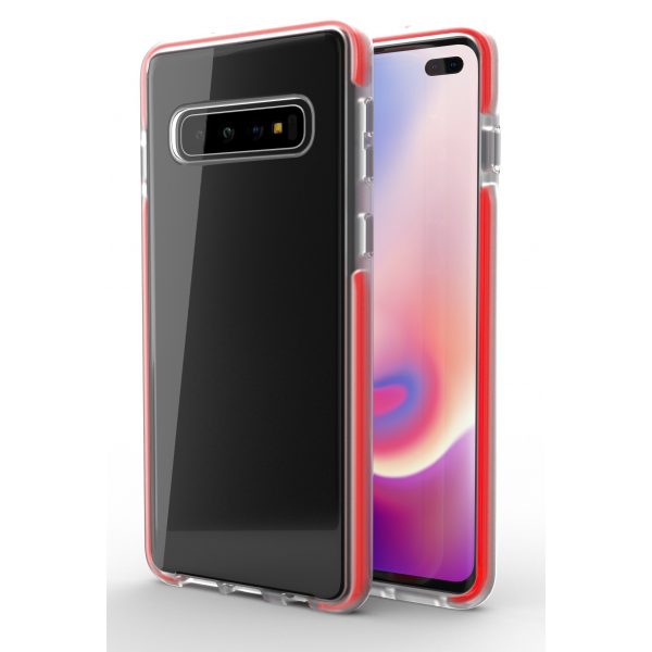 Clear case BorderLine with red edges for Samsung Galaxy S10 cell phone