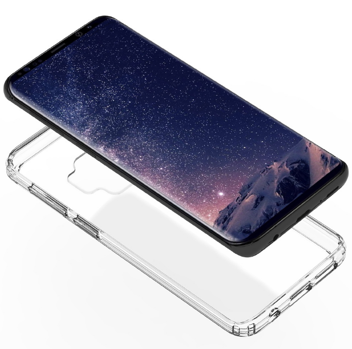 Base Crystal Shield - Reinforced Bumper Protective Case for Samsung S9 Plus - Clear