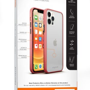 iPhone 12 Mini (5.4) - DuoHybrid Reinforced  Protective Case  - Clear/Coral