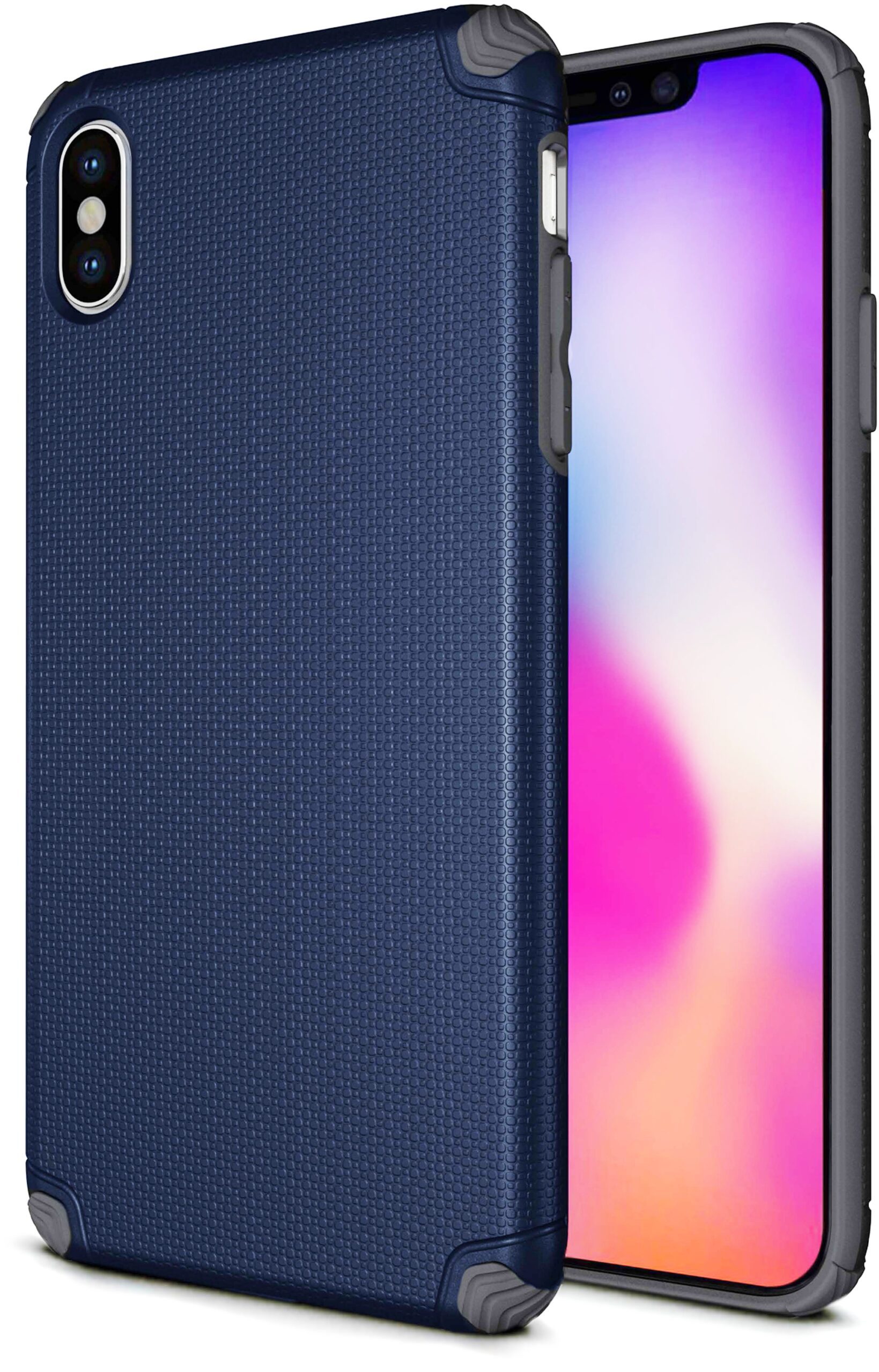 Base ProTech - Rugged Armor Protective Case for iPhone X Max - Blue