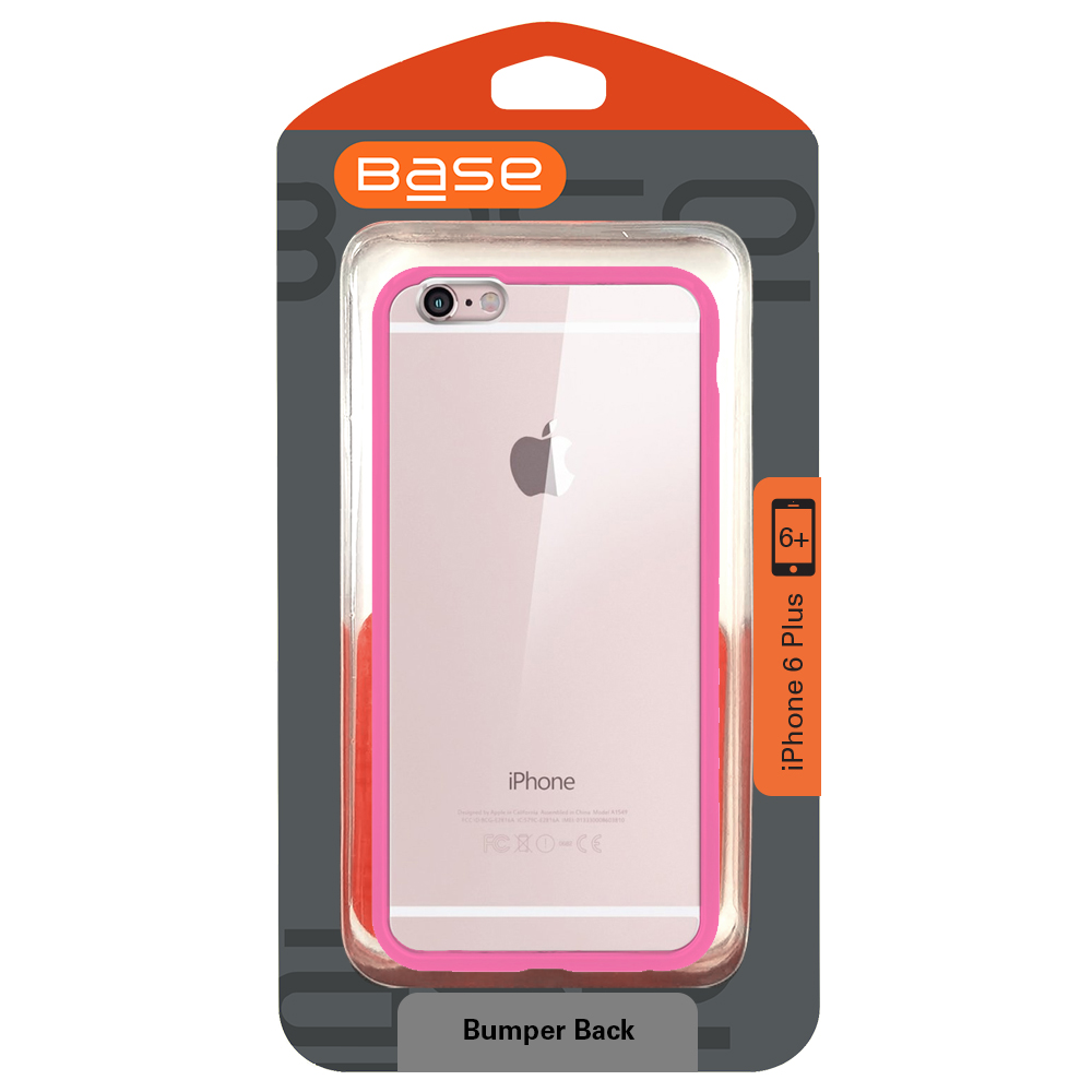 Base Bumper Back iPhone 6 Plus - Pink/clear