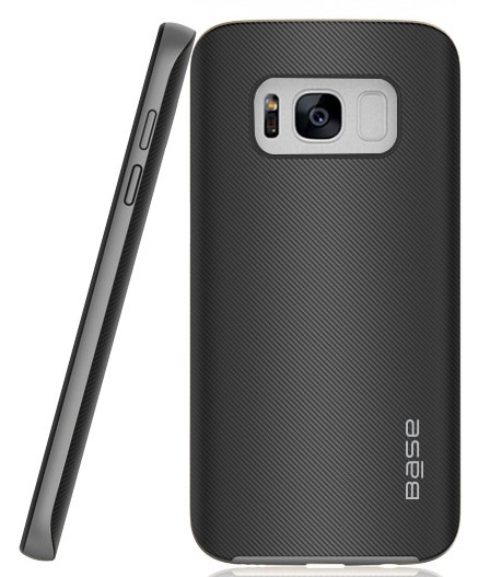 Base DuraSlim Fiber - Protective Case with Reinforced Bumper for Samsung Galaxy S8 Plus - Space Grey