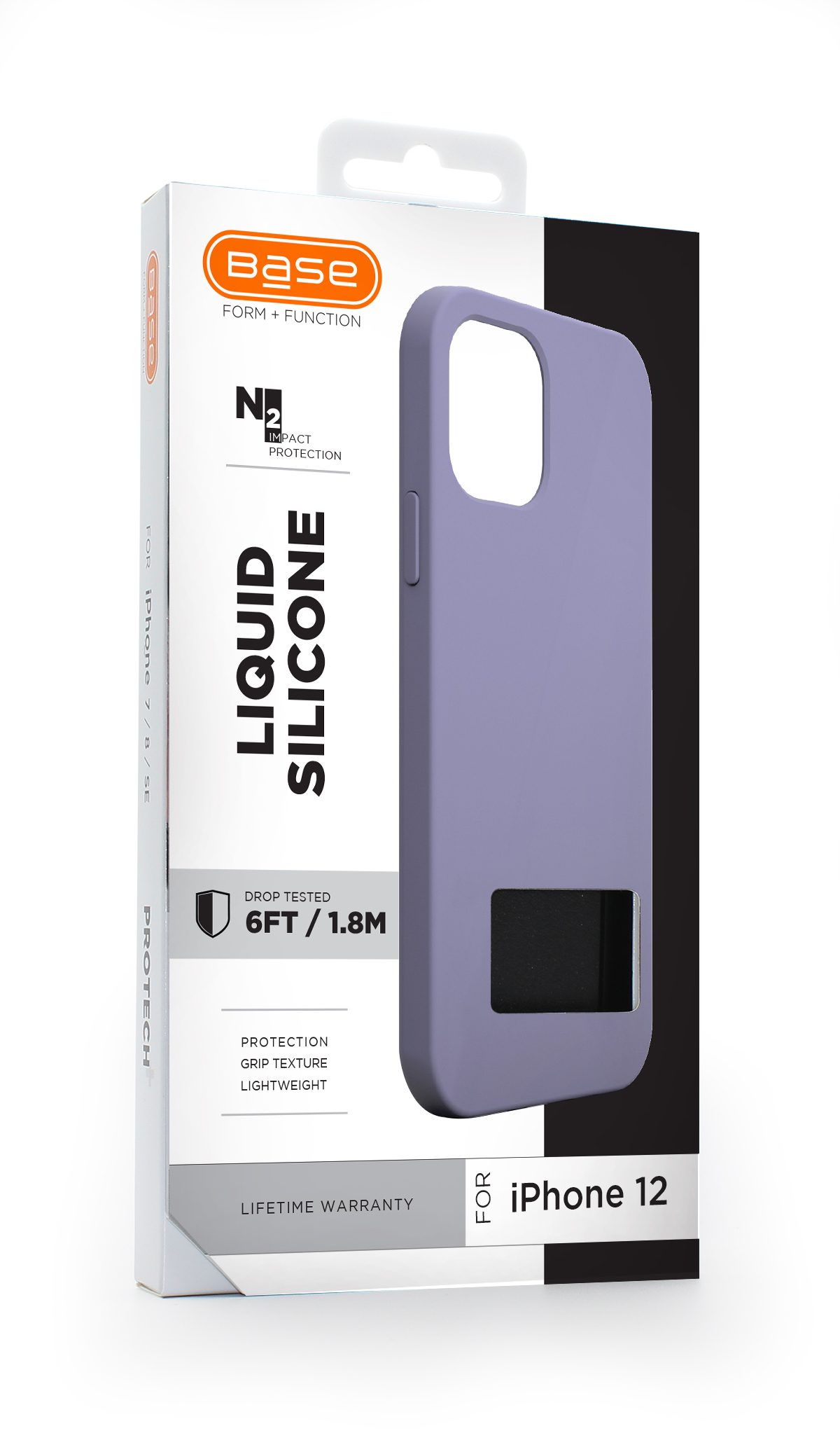 Base Liquid Silicone Gel/Rubber Case iPhone 12 / iPhone 12 Pro (6.1) - Purple