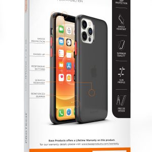 Base DuoHybrid Protective Case for iPhone 12 / iPhone 12 Pro - Clear/Black