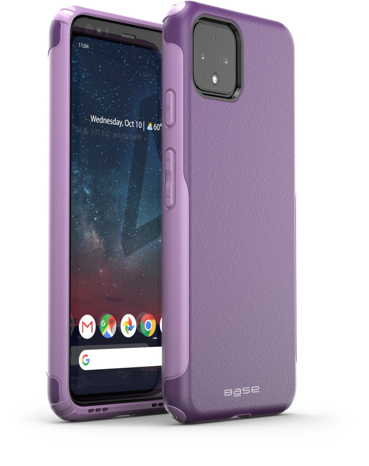 Purple rugged anti-slip matte surface case for Google Pixel 4 cell phones