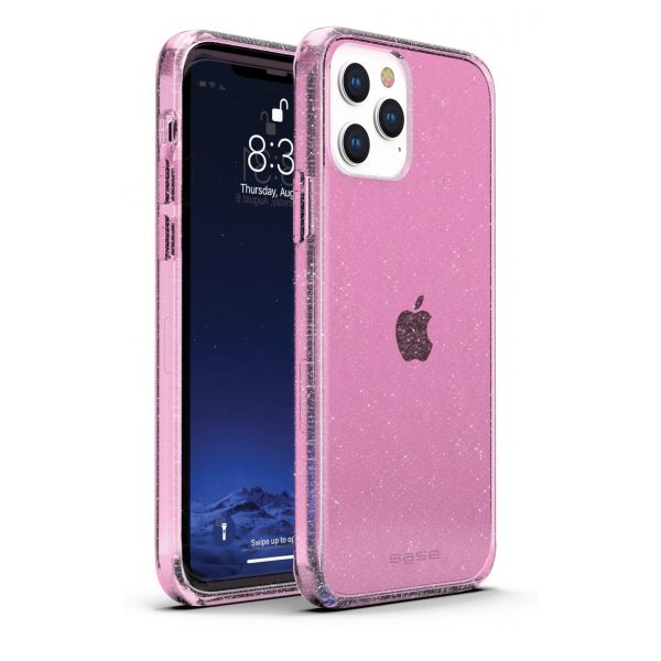 Pink slim glitter protective case for iPhone 12 / iPhone 12 Pro cell phones