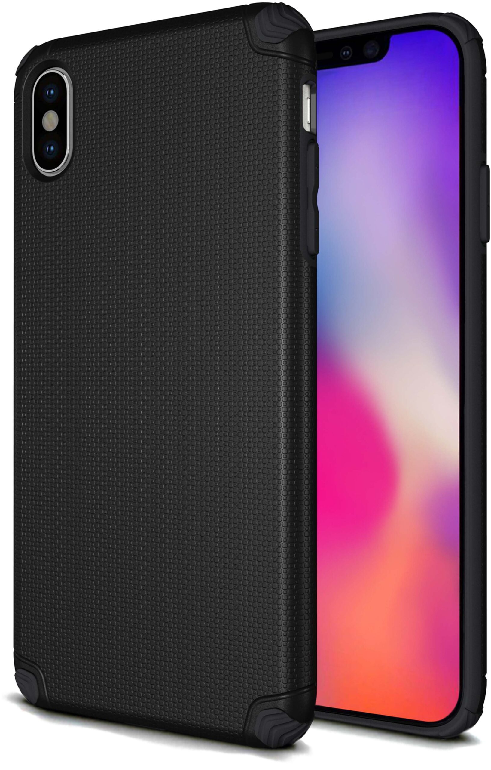 Base ProTech - Rugged Armor Protective Case for iPhone X Max - Black