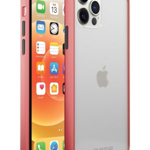 Clear case DuoHybird with coral edges for iPhone 12 / iPhone 12 Pro cell phone