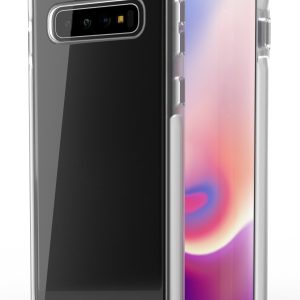 Clear slim case protector with white edges for Galaxy S10e cell phones