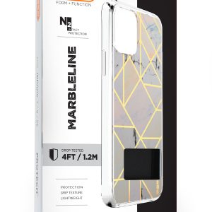 iPhone 12 Pro Max (6.7) - Marble Luxury Shockproof Cover Case - White