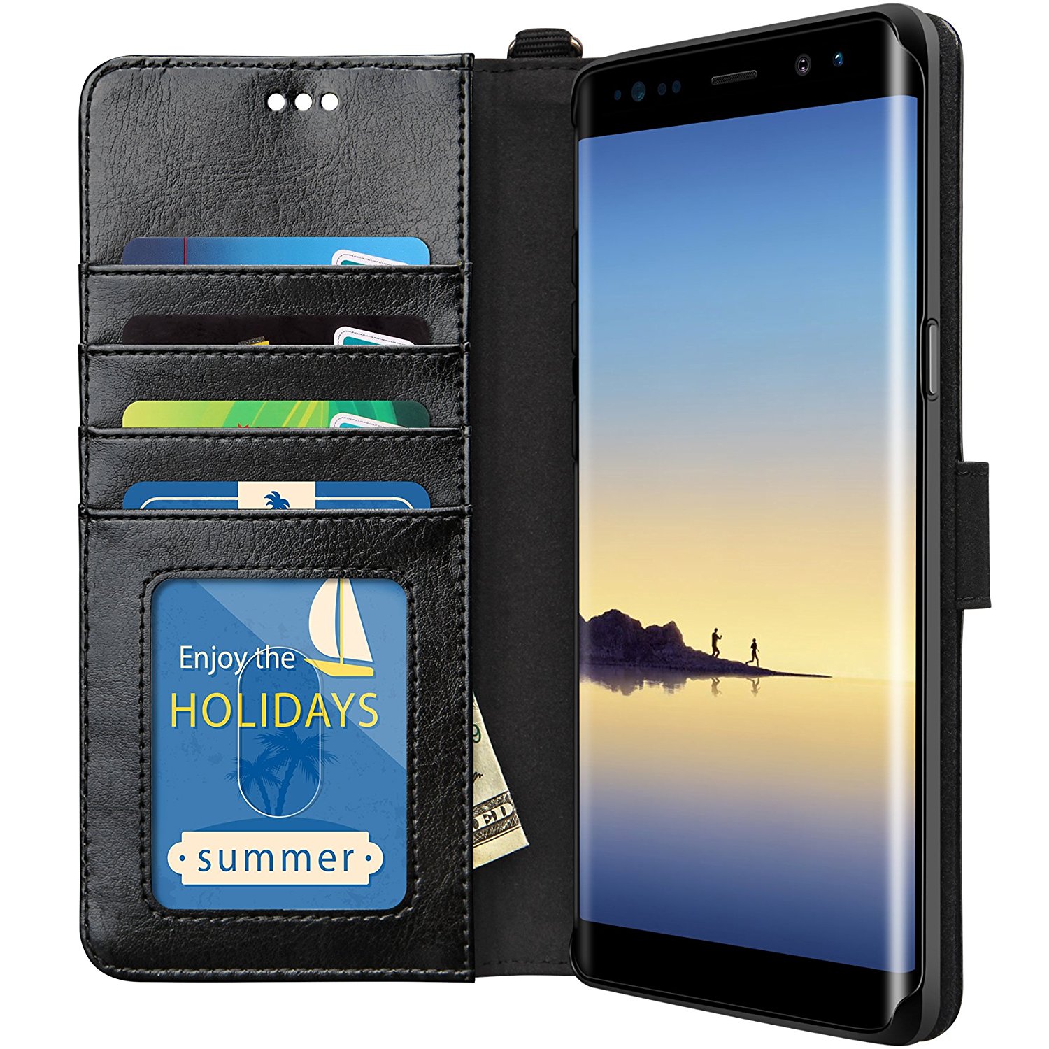Base Folio Exec Wallet Case Samsung Note 8  - Black