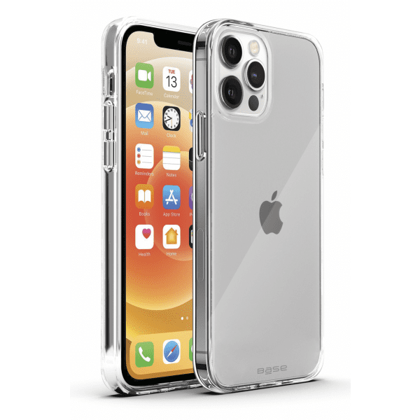 Clear slim glimmering protective case wireless charging compatible for iPhone 12 Pro Max cell phones