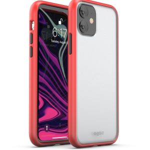 Clear case protector with red edges for iPhone 11 cell phones