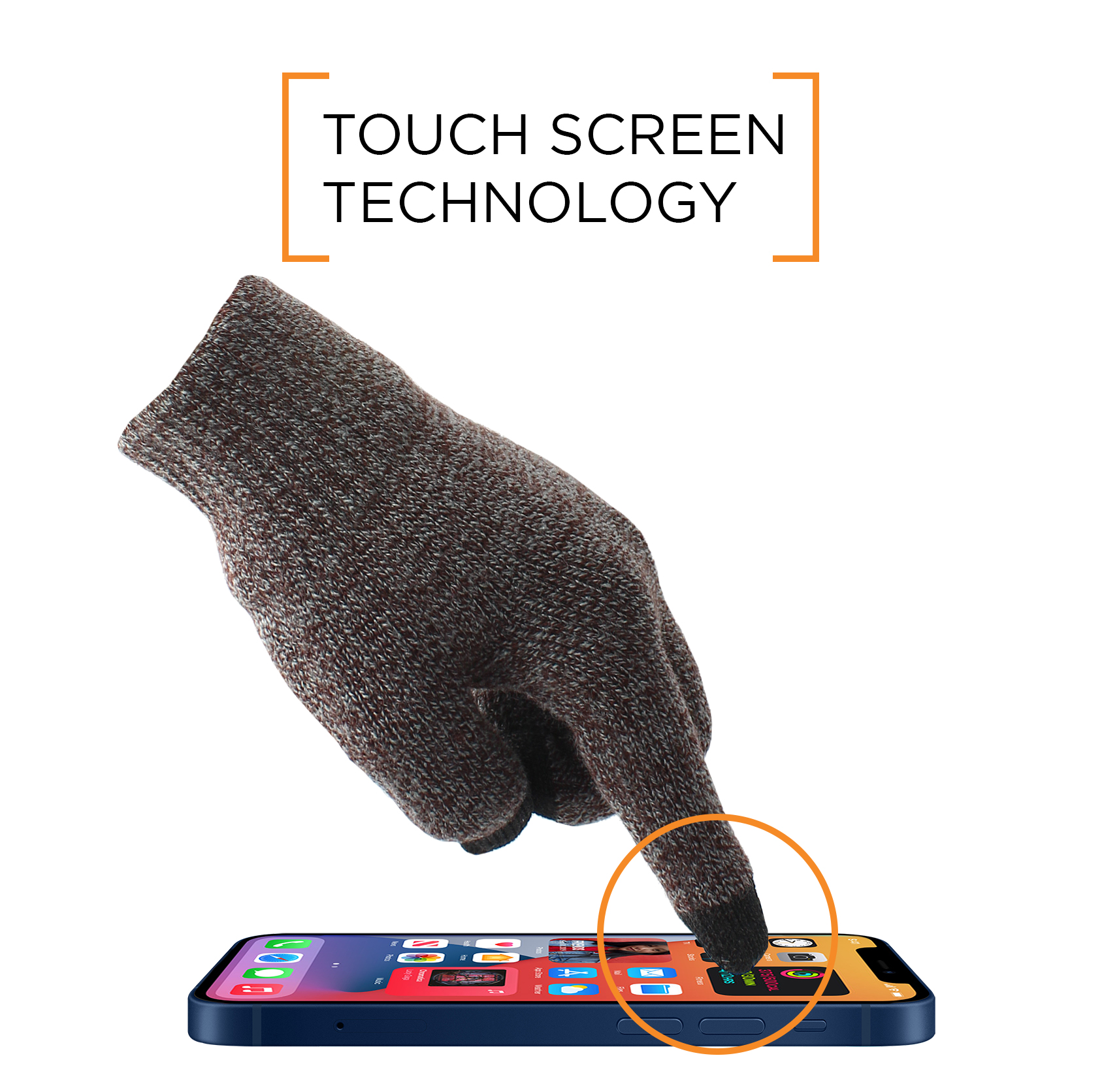 Smart Touch Glove - Brown