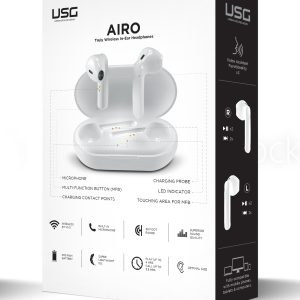 USG Airo True Wireless Bluetooth Earbuds - White