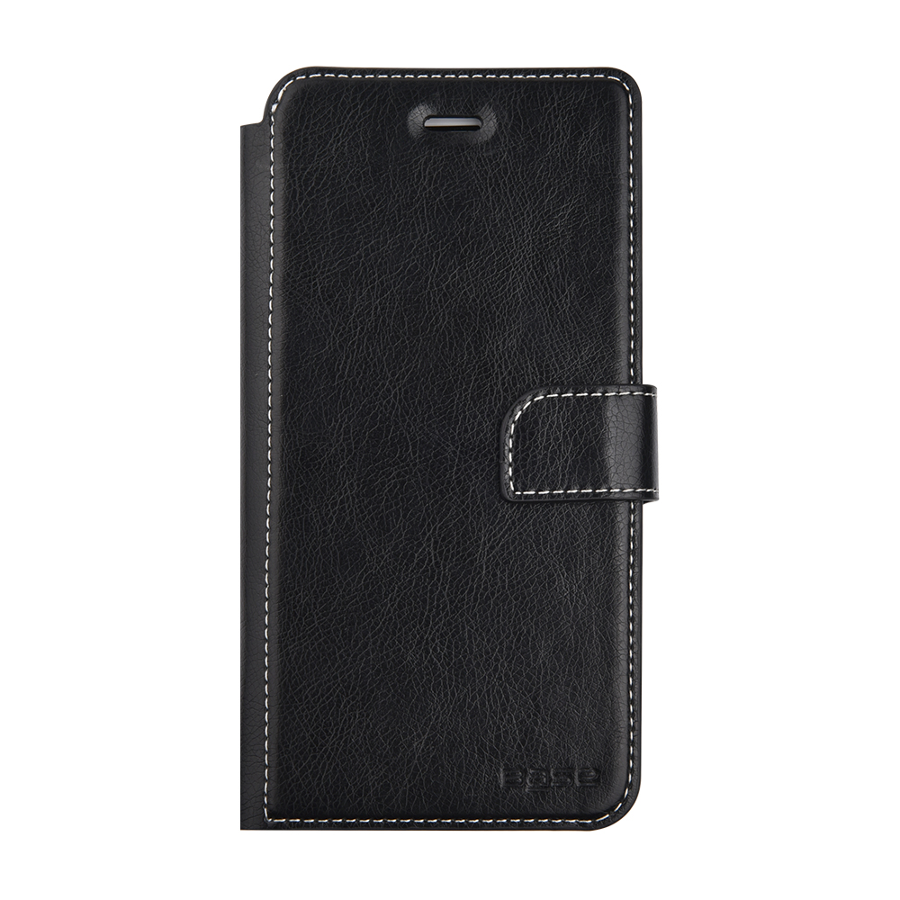 Black wallet folio slim case for iPhone X cell phones