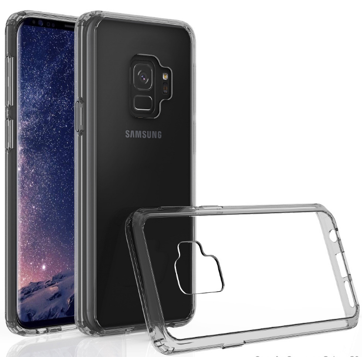 Base Crystal Shield - Reinforced Bumper Protective Case for Samsung S9 - Clear