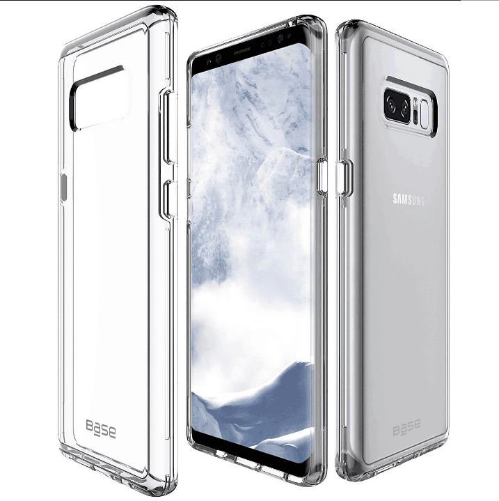 Base Crystal Shield - Reinforced Bumper Protective Case for Samsung Galaxy Note 8 - Clear