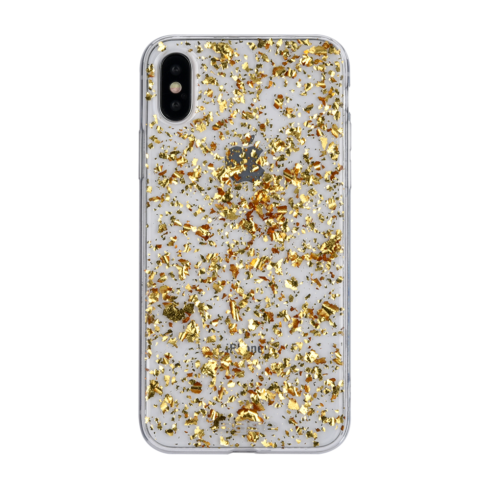 Base CharismaGlimmer - Glimmering Protective Case for iPhone X - Gold