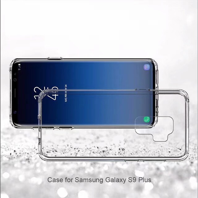 Base Crystal Shield - Reinforced Bumper Protective Case for Samsung S9 Plus - Clear