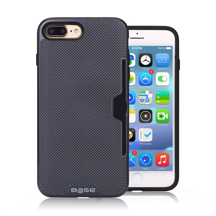 iPhone 7/8 Plus Navy Blue Credit Card Holder Case - Power Peak Products