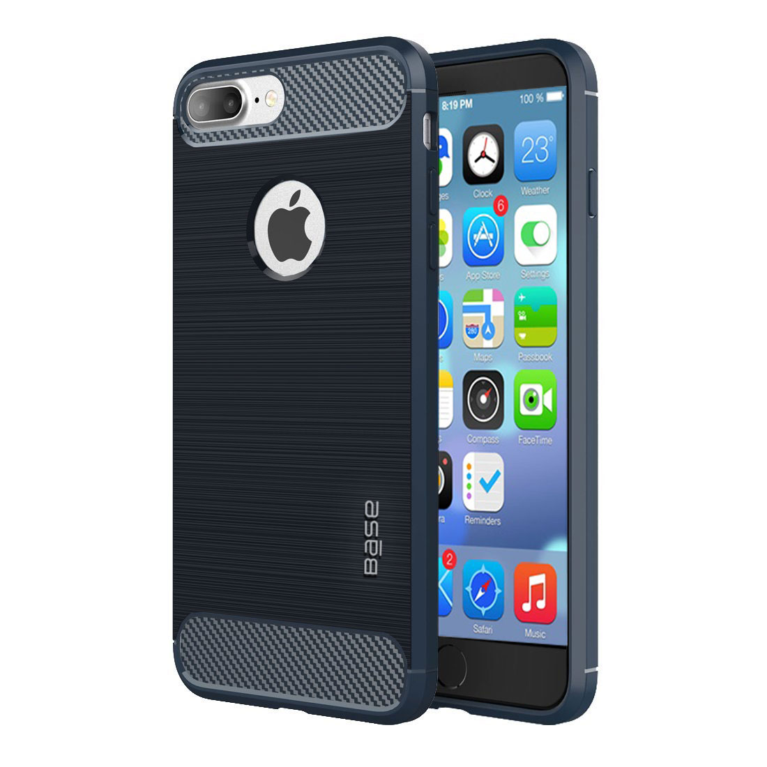 iPhone 7/8 Plus Sleek Brushed Navy Blue Cases - Power Peak Products