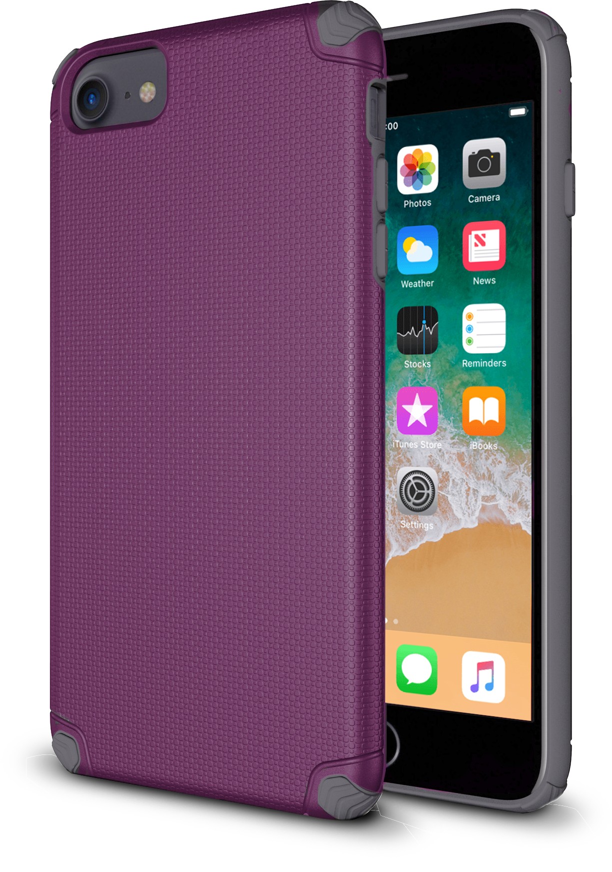ProTech - Rugged Armor Protective Case for iPhone SE - 6/7/8 - Purple