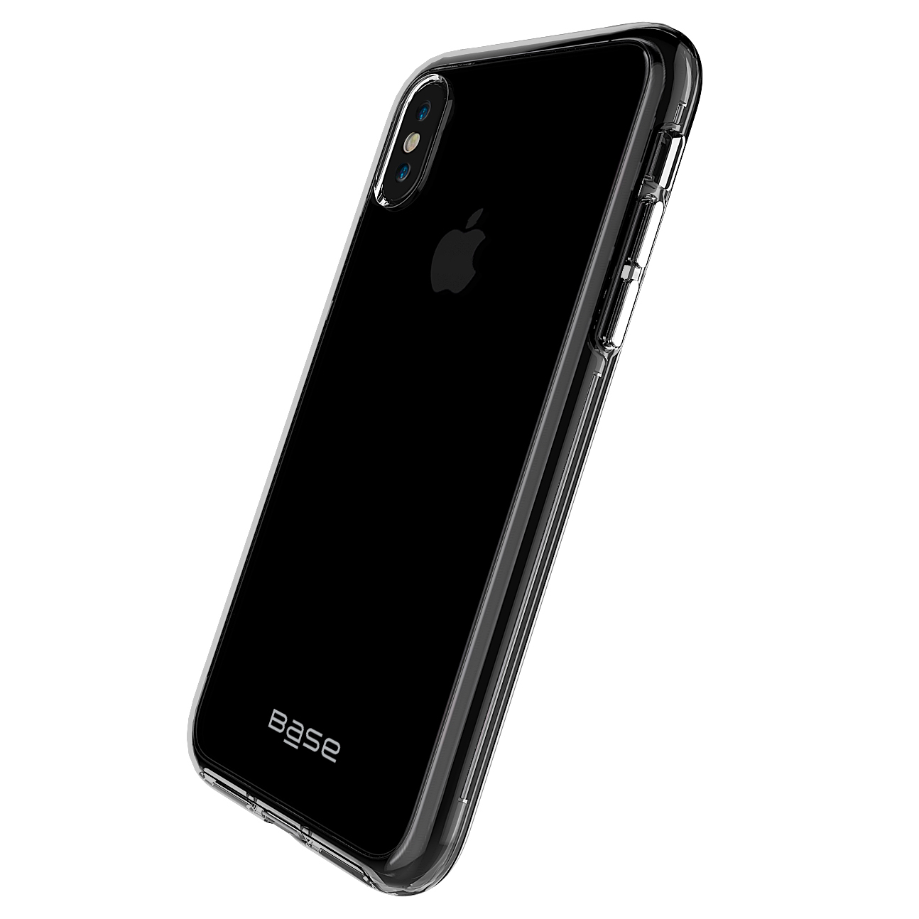 Base Crystal Shield - Reinforced Bumper Protective Case for iPhone X - Black