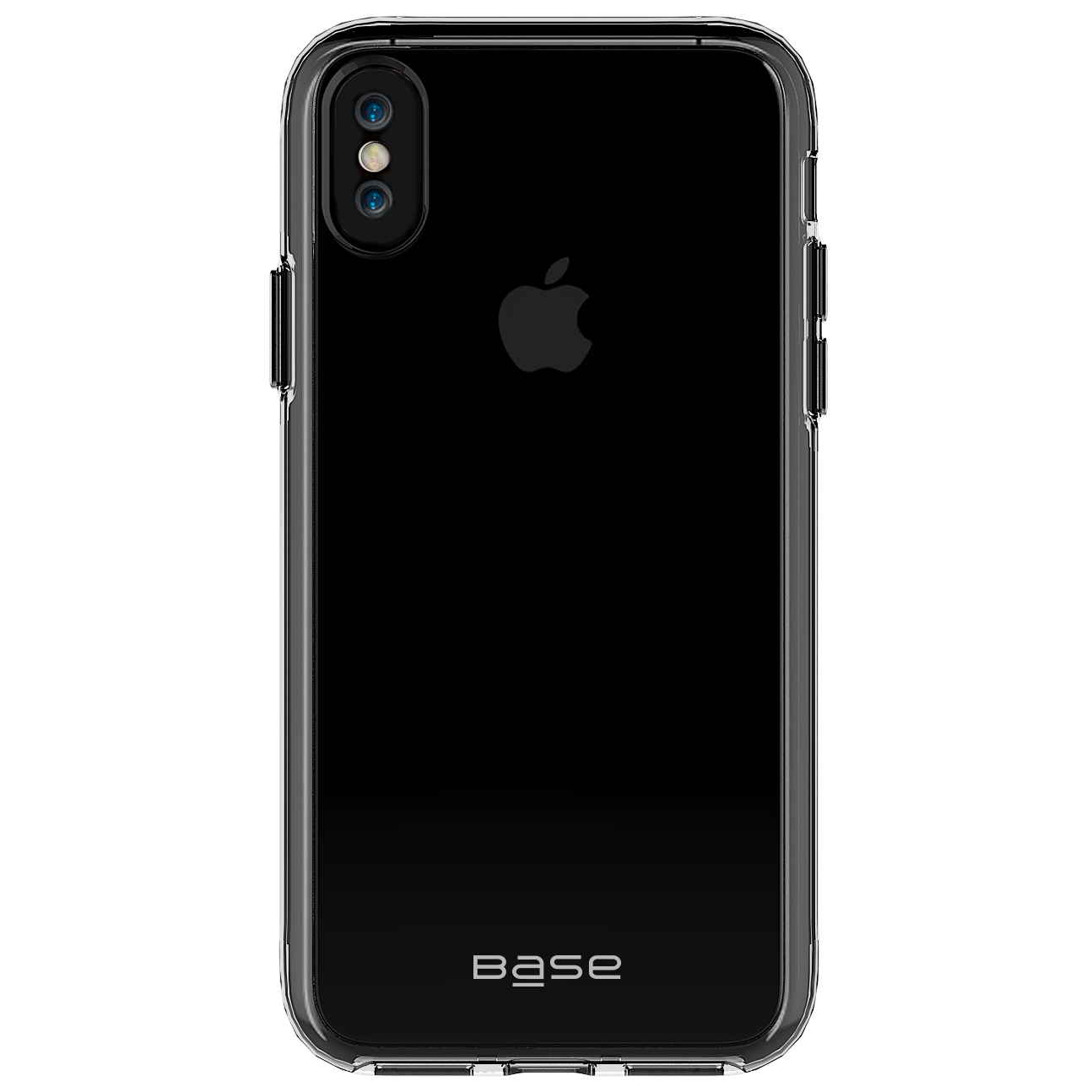 Base Crystal Shield - Reinforced Bumper Protective Case for iPhone X - Black