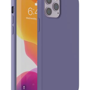 Purple liquid silicone rubber protective case compatible with wireless charging for iPhone 12 Mini cell phones