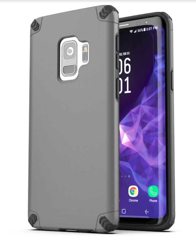 Base ProTech - Rugged Armor Protective Case for Galaxy S9 - Gray