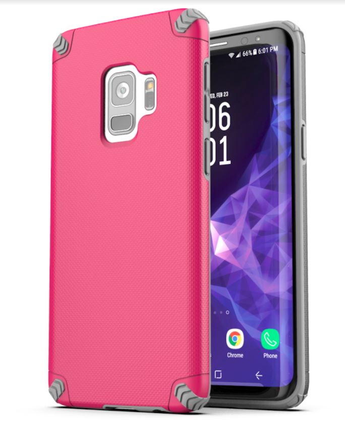 Base ProTech - Rugged Armor Protective Case for Galaxy S9 - Pink