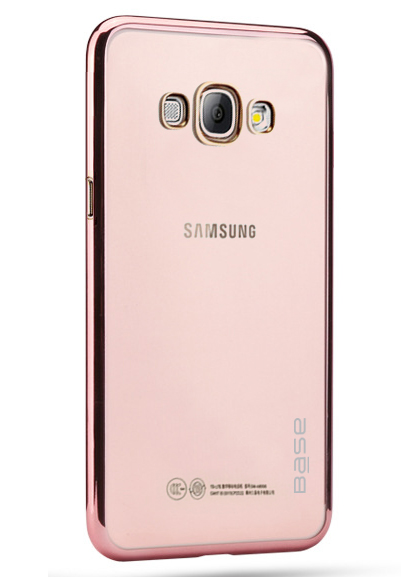 Base Aero Glaze - Electroplate Clear Slim Protective Case for Samsung S8 - Rose Gold