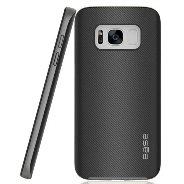 Base DuraSlim Fiber - Protective Case with Reinforced Bumper for Samsung Galaxy S8 - Space Grey