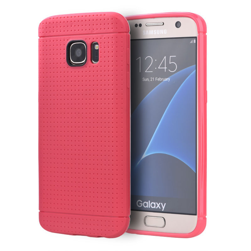 Base Dotted Soft Shell Case Samsung Galaxy S7 Edge - Pink