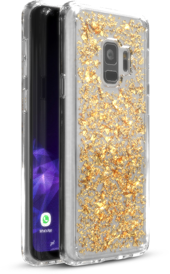 Base CharismaGlimmer - Glimmering Protective Case for Samsung Galaxy S9 - Gold