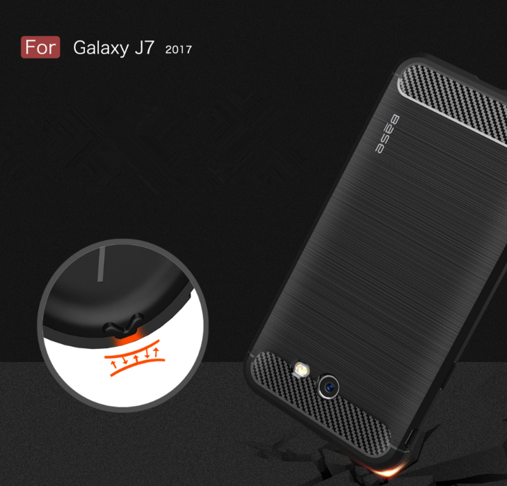 Base ProSlim - Sleek Brushed Protective Case for Samsung Galaxy J7 - Black