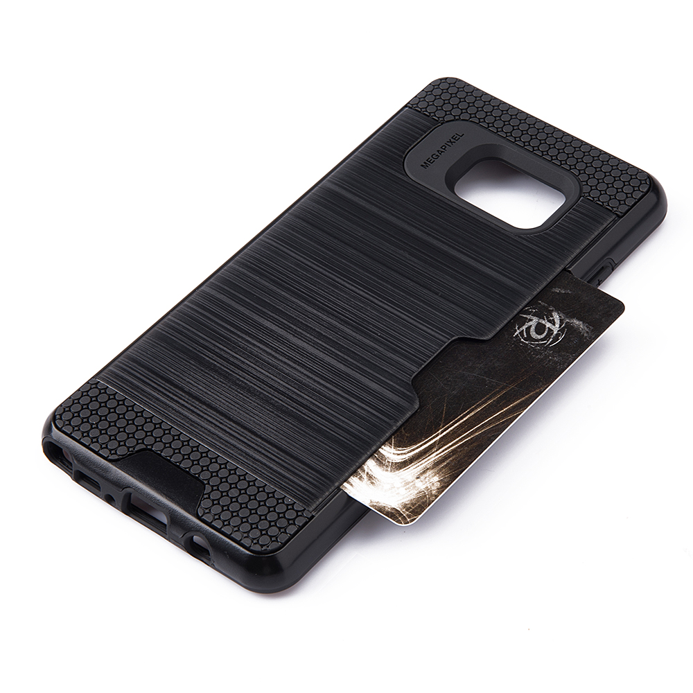 Base Samsung Galaxy Note 7 Hybrid Case with CC Stow - Black