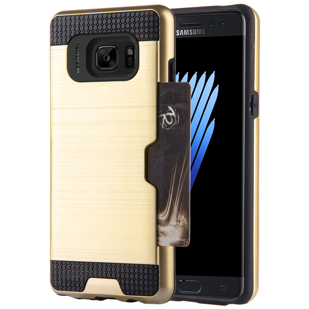 Base Samsung Galaxy Note 7 Hybrid Case with CC Stow - Gold