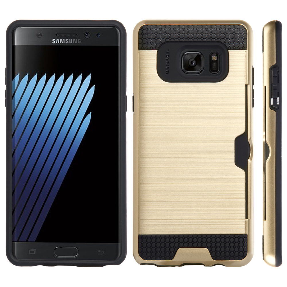 Base Samsung Galaxy Note 7 Hybrid Case with CC Stow - Gold