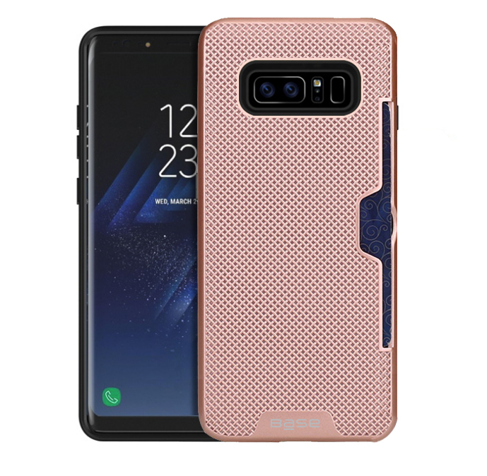 Base DuraFit Stowaway - Dual Layer Protective Credit Card Case for Samsung  Note 8 - Rose Gold
