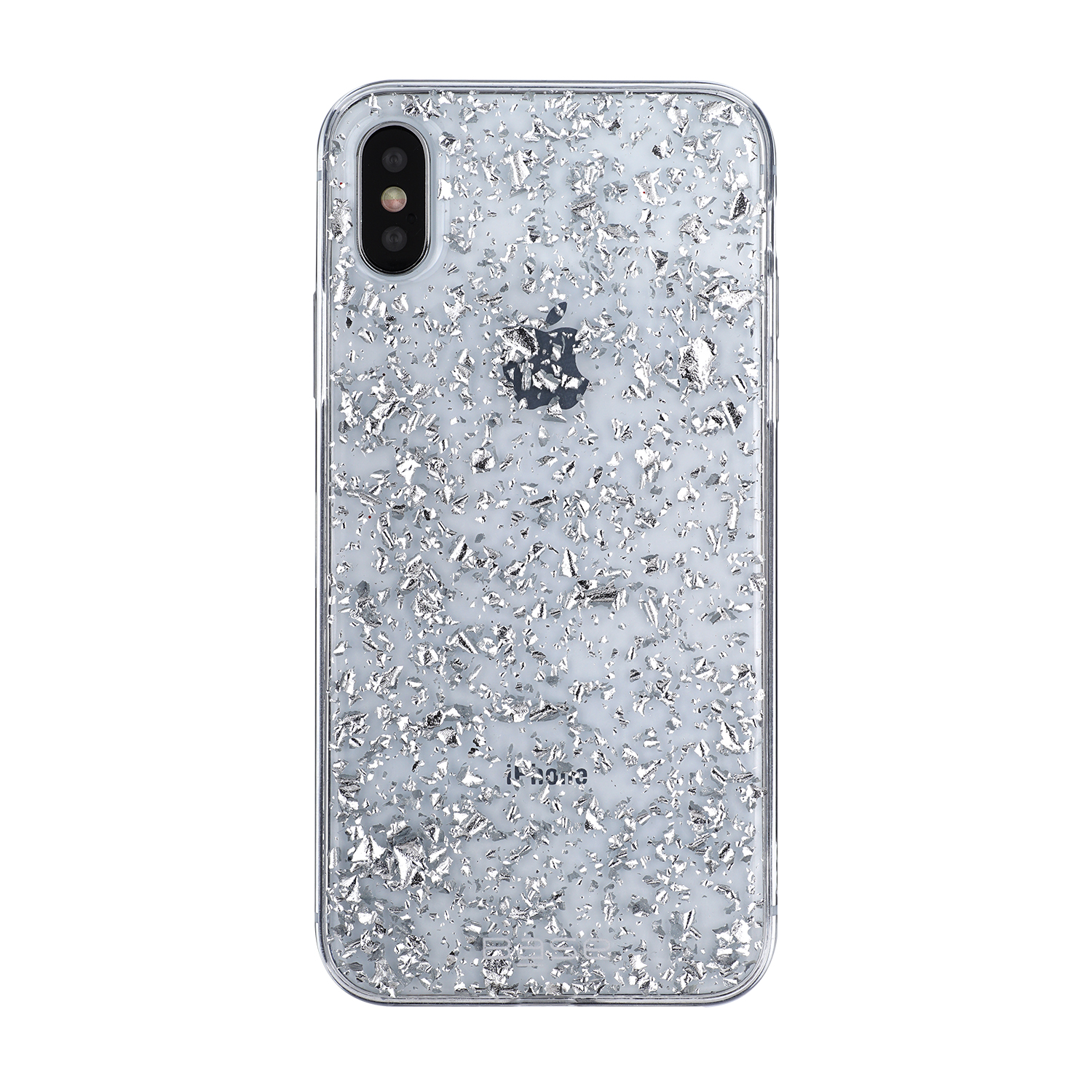 Base CharismaGlimmer - Glimmering Protective Case for iPhone X - Silver
