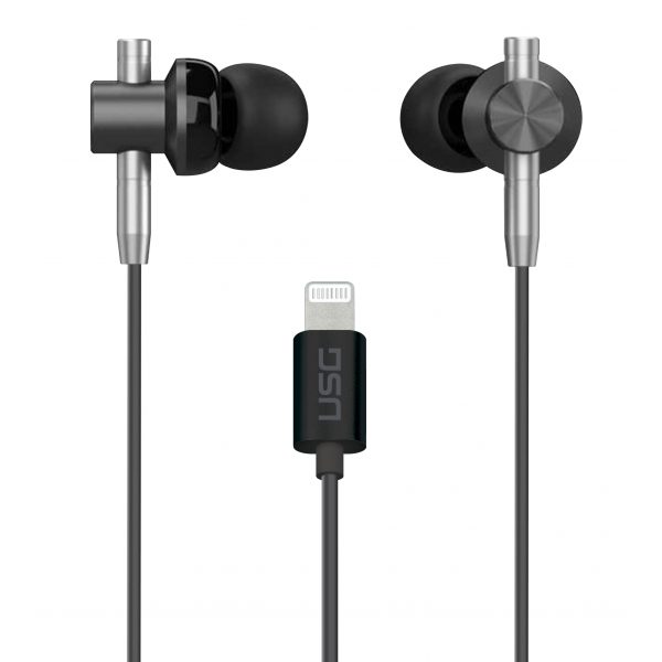 Black Earbuds with Lightning Connector